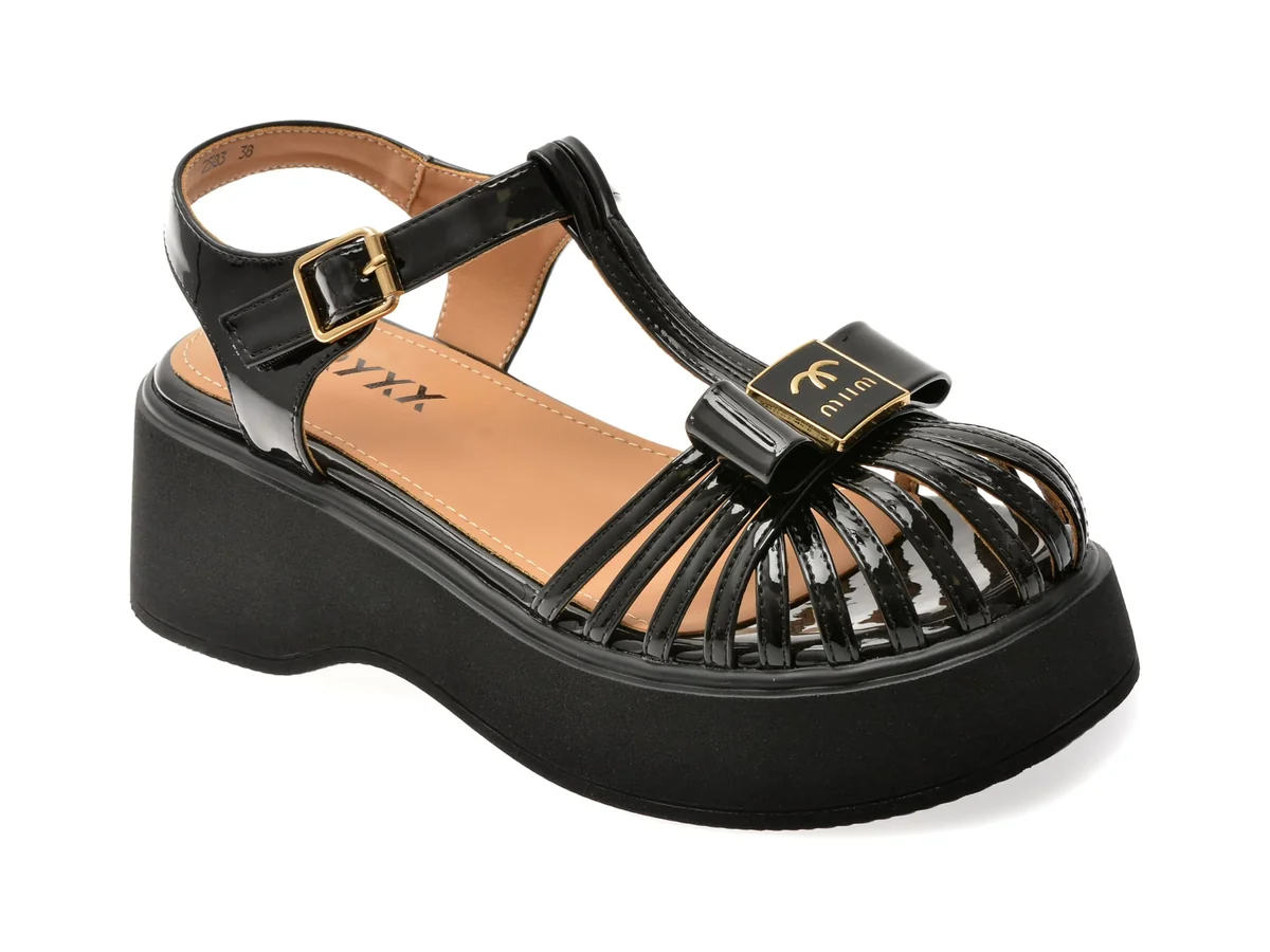 Sandale Gryxx Negri, 2583, Din Piele Ecologica