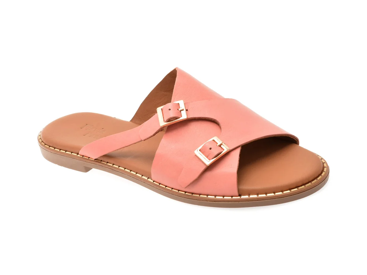 Papuci Flavia Passini Roz, 2921013, Din Piele Naturala