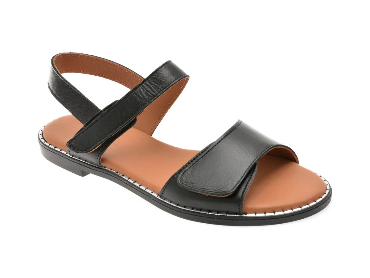 Sandale Flavia Passini Negre, 2921003, Din Piele Naturala