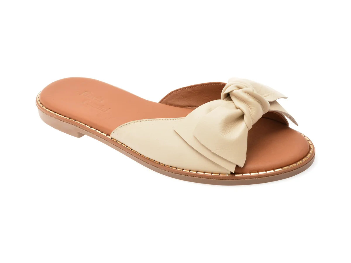 Papuci Flavia Passini Bej, 2921018, Din Piele Naturala