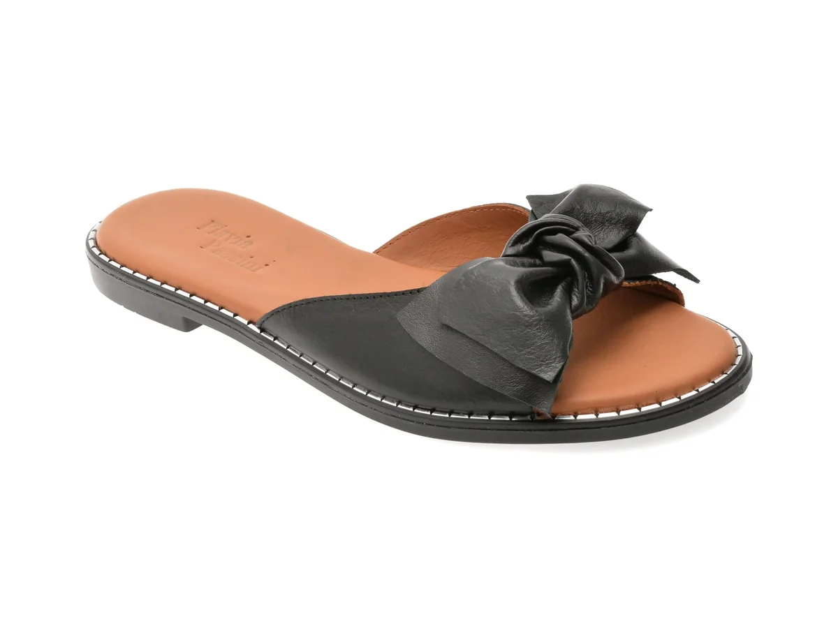 Papuci Flavia Passini Negri, 2921018, Din Piele Naturala