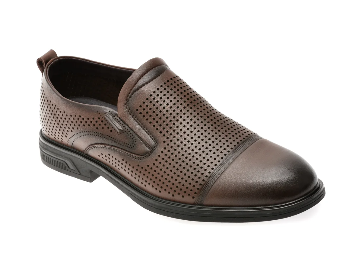 Pantofi Eleganți Bite The Bullet Maro, LA71011, Din Piele Naturală