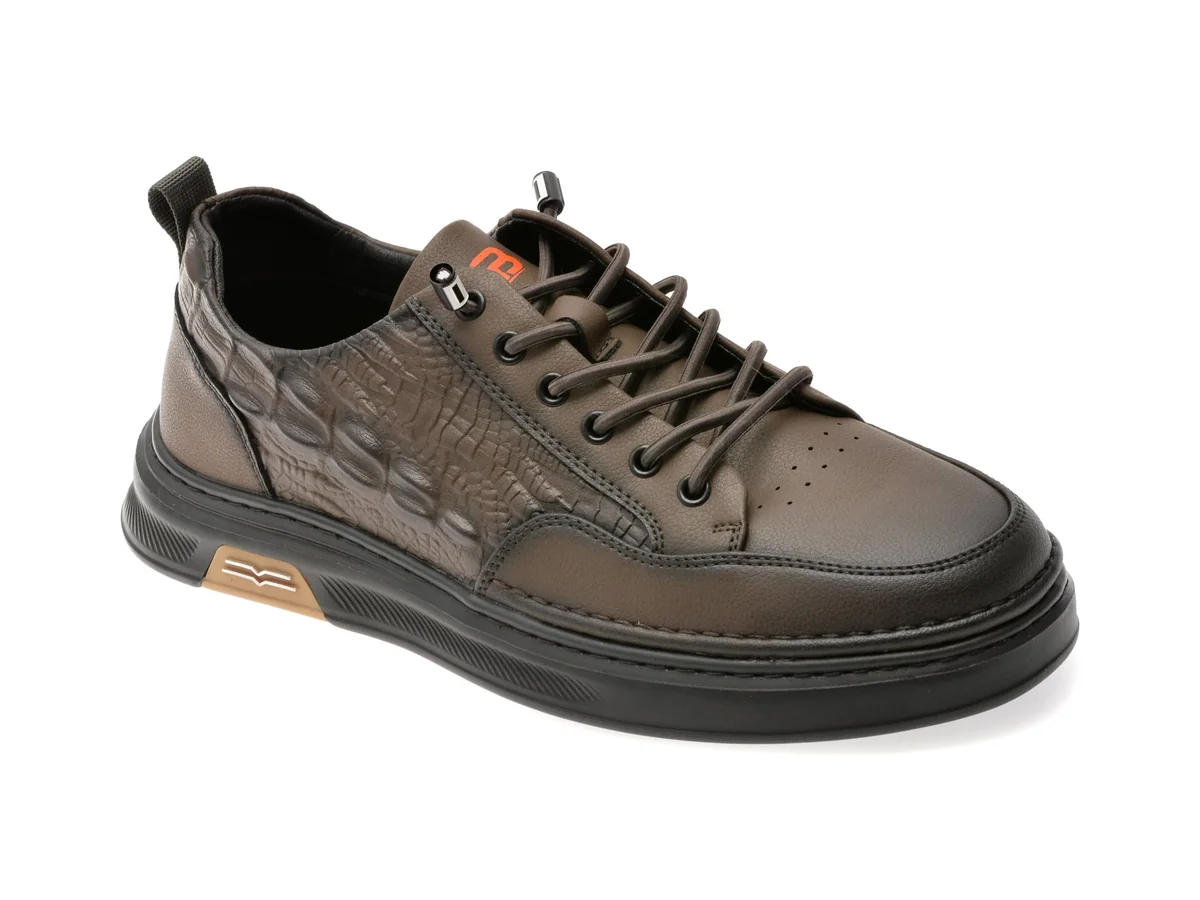 Pantofi Sport Bite The Bullet Gri, T37110, Din Piele Naturală
