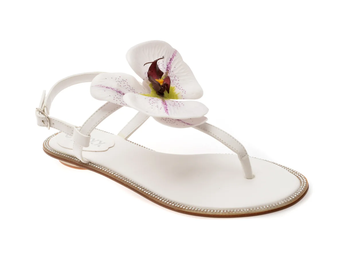 Sandale Gryxx Albe, 1R13, Din Piele Ecologică