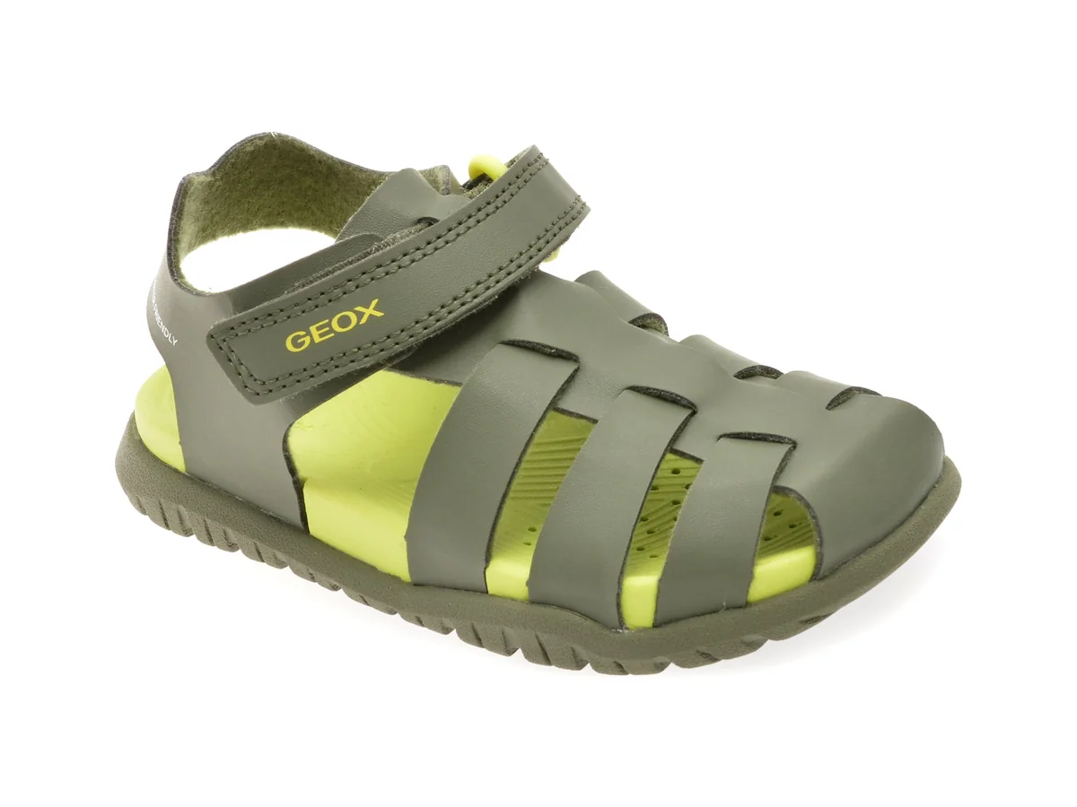 Sandale Geox Verzi, B556AA, Din Piele Ecologică