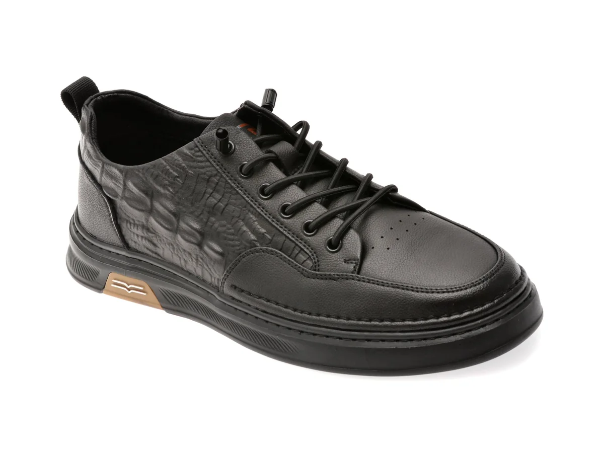 Pantofi Sport Bite The Bullet Negri, T37110, Din Piele Naturală