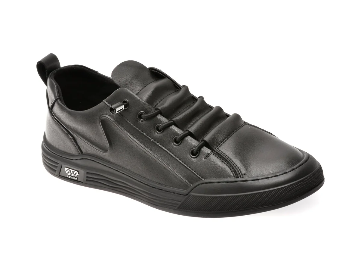 Pantofi Sport Bite The Bullet Negri, T8507, Din Piele Naturală