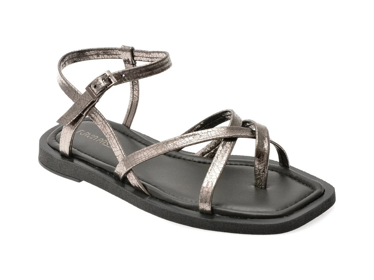Sandale Flavia Passini Gri, 203M55, Din Piele Naturala