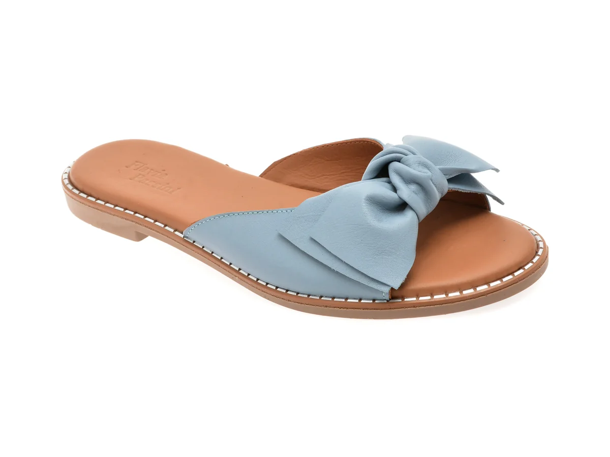 Papuci Flavia Passini Albastri, 2921018, Din Piele Naturala