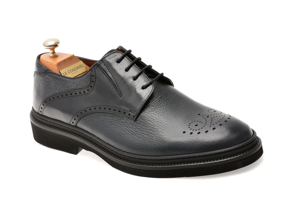 Pantofi Eleganti Le Colonel Bleumarin, 61722, Din Piele Naturala