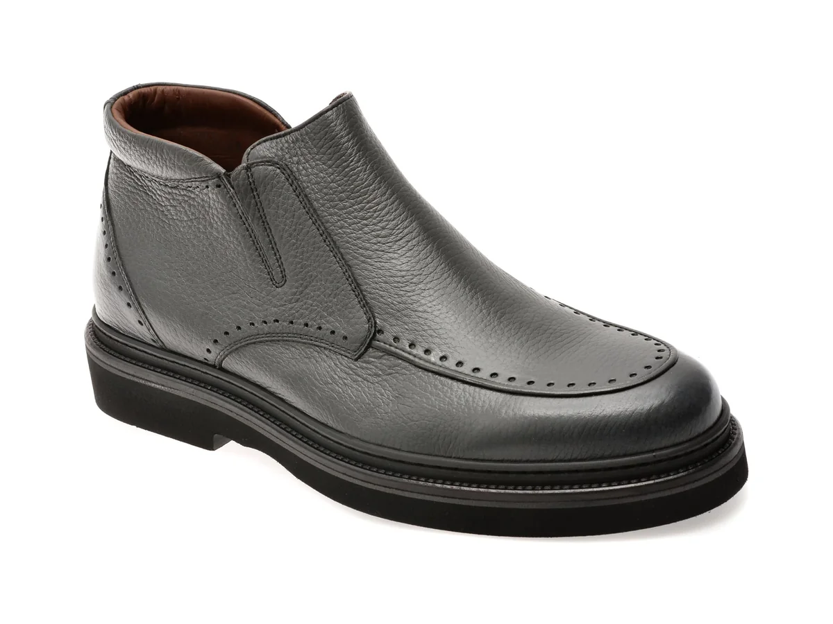 Ghete Elegante Le Colonel Gri, 61613, Din Piele Naturală
