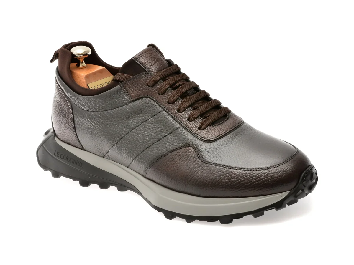 Pantofi Sport Le Colonel Gri, 66739, Din Piele Naturala