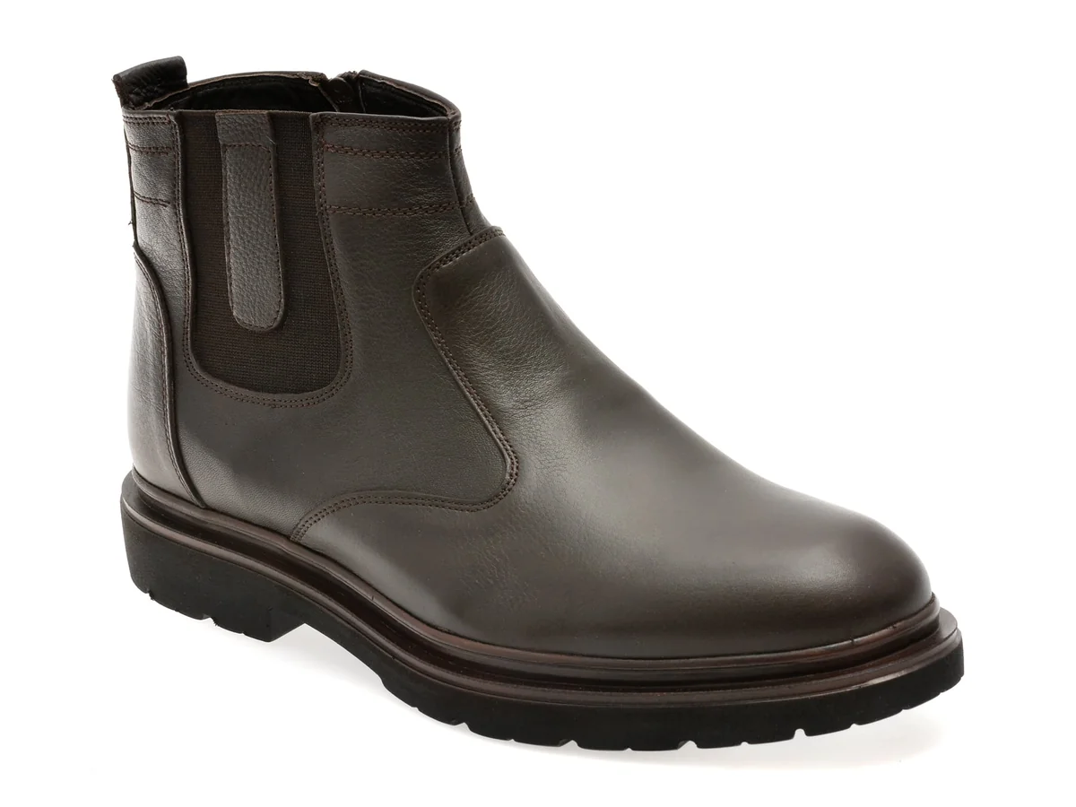 Ghete Elegante Otter Maro, 252111, Din Piele Naturala