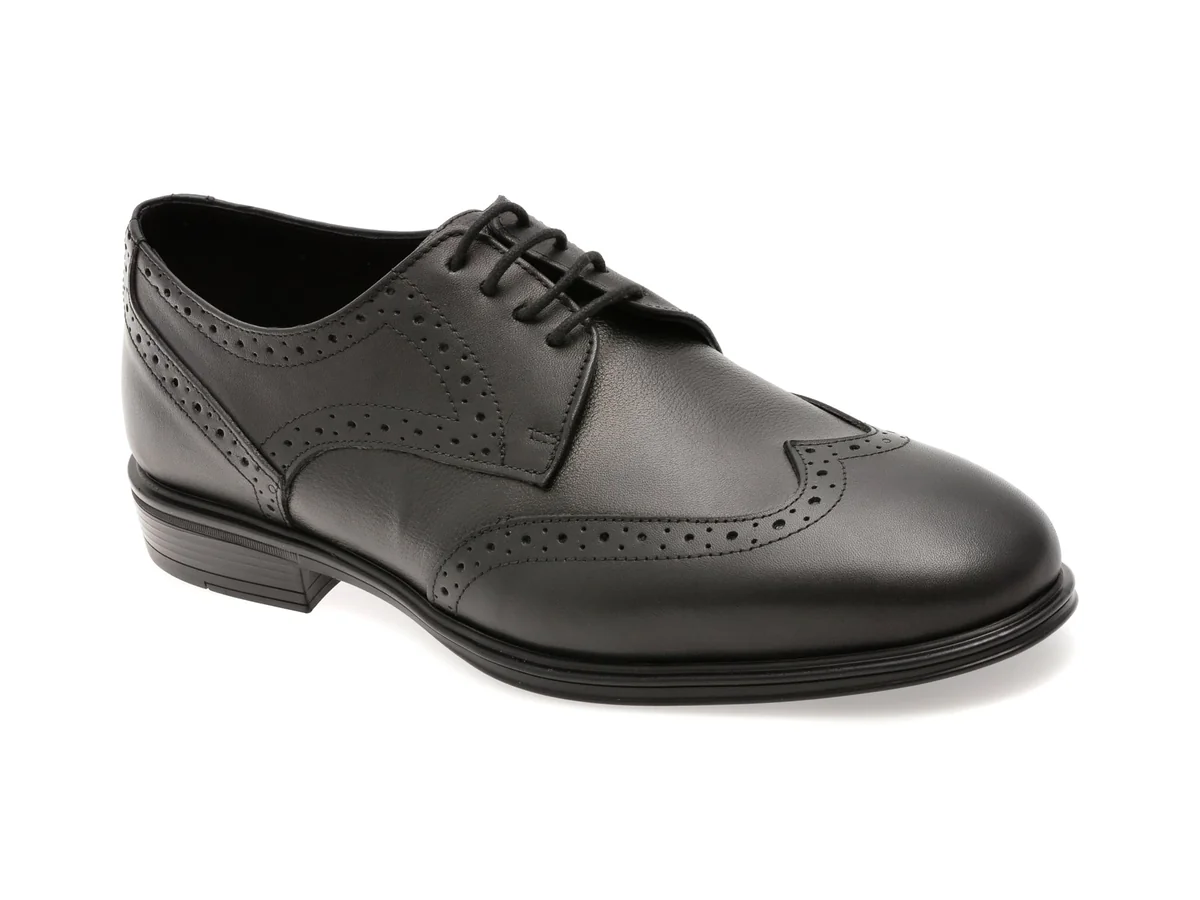 Pantofi Eleganți Otter Negri, 400304, Din Piele Naturală