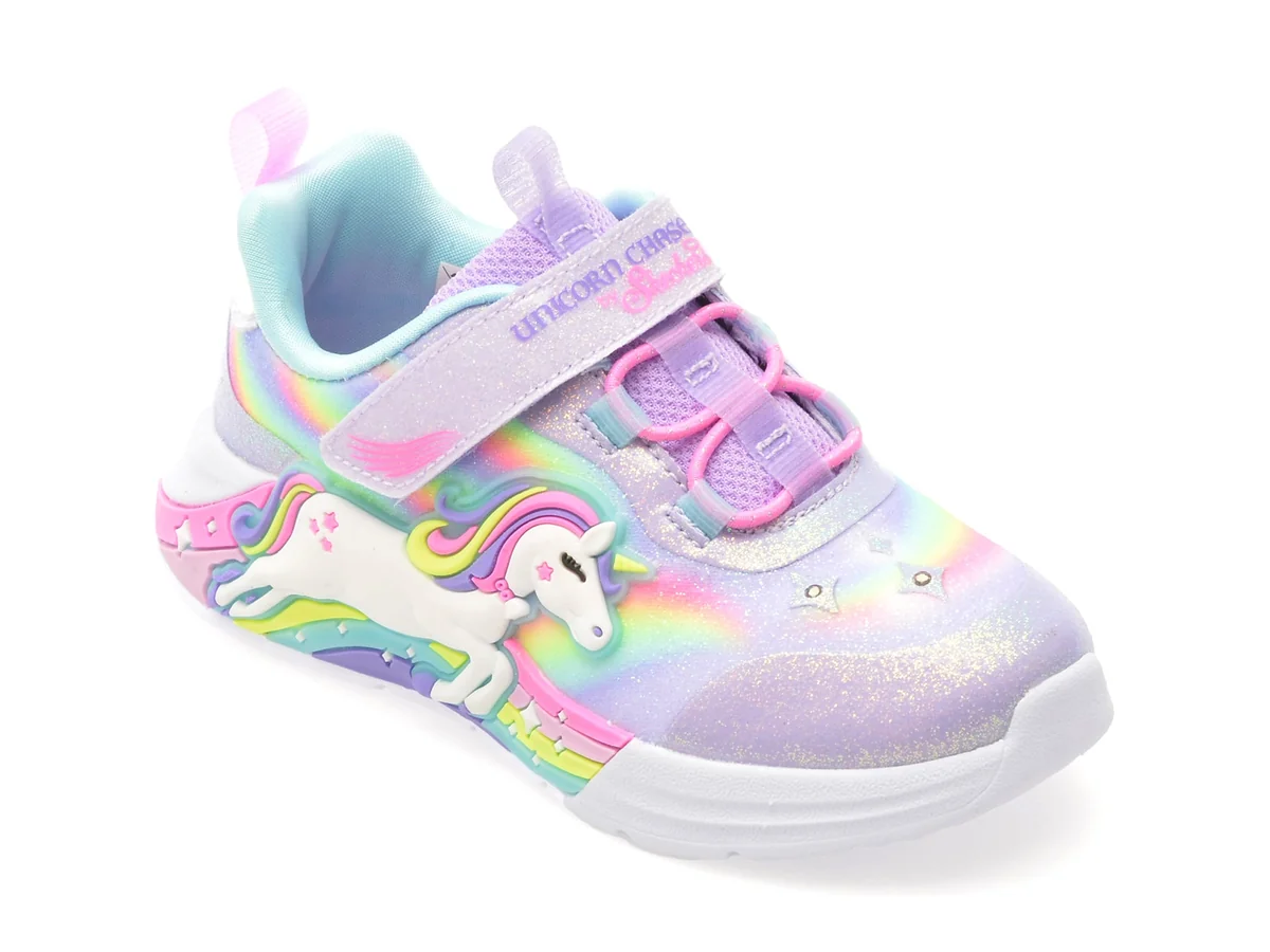 Pantofi Sport Skechers Mov Unicorn Chaser Din Piele Ecologica