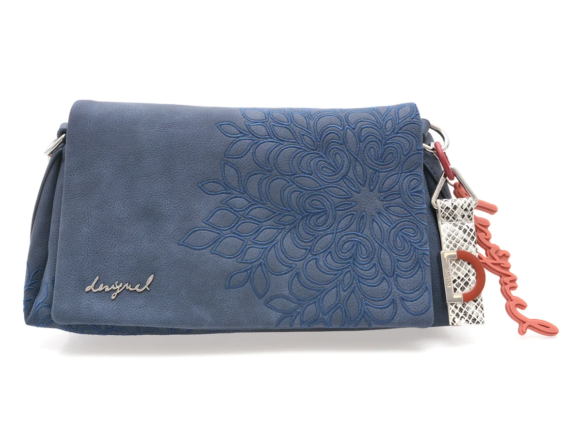 Geanta Desigual Albastra, Waxpbf, Din Piele Ecologica