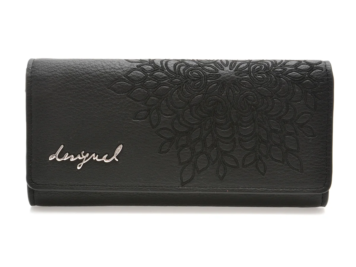 Portofel Desigual Negru, Wayp35, Din Piele Ecologică