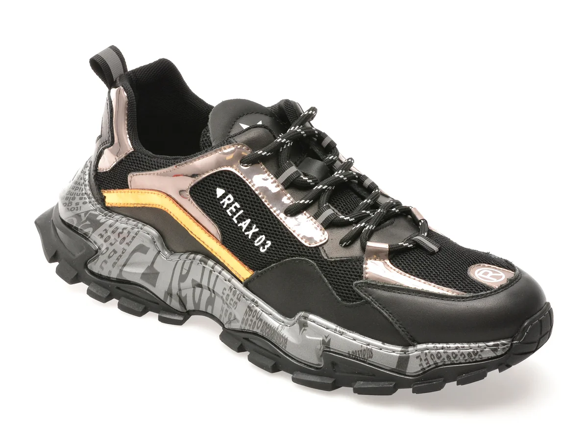 Pantofi Sport Bite The Bullet Negri, 20312, Din Material Textil