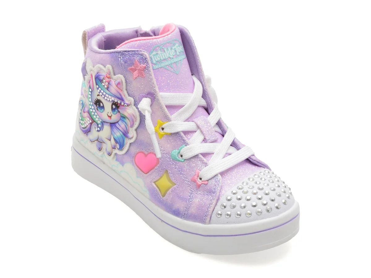 Ghete Skechers Mov, Twi-Lites 2.0, Din Piele Ecologica