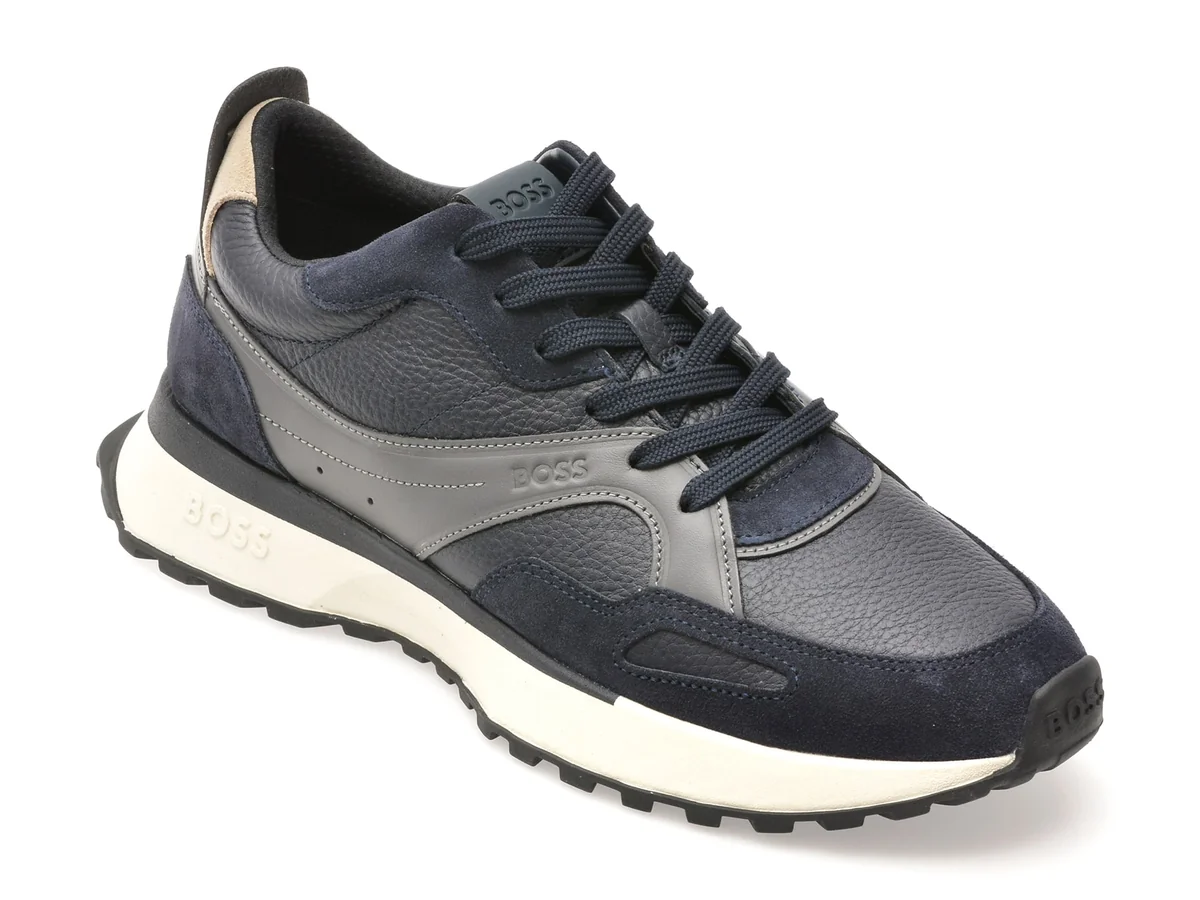 Pantofi Sport Boss Bleumarin, 8782, Din Piele Naturala