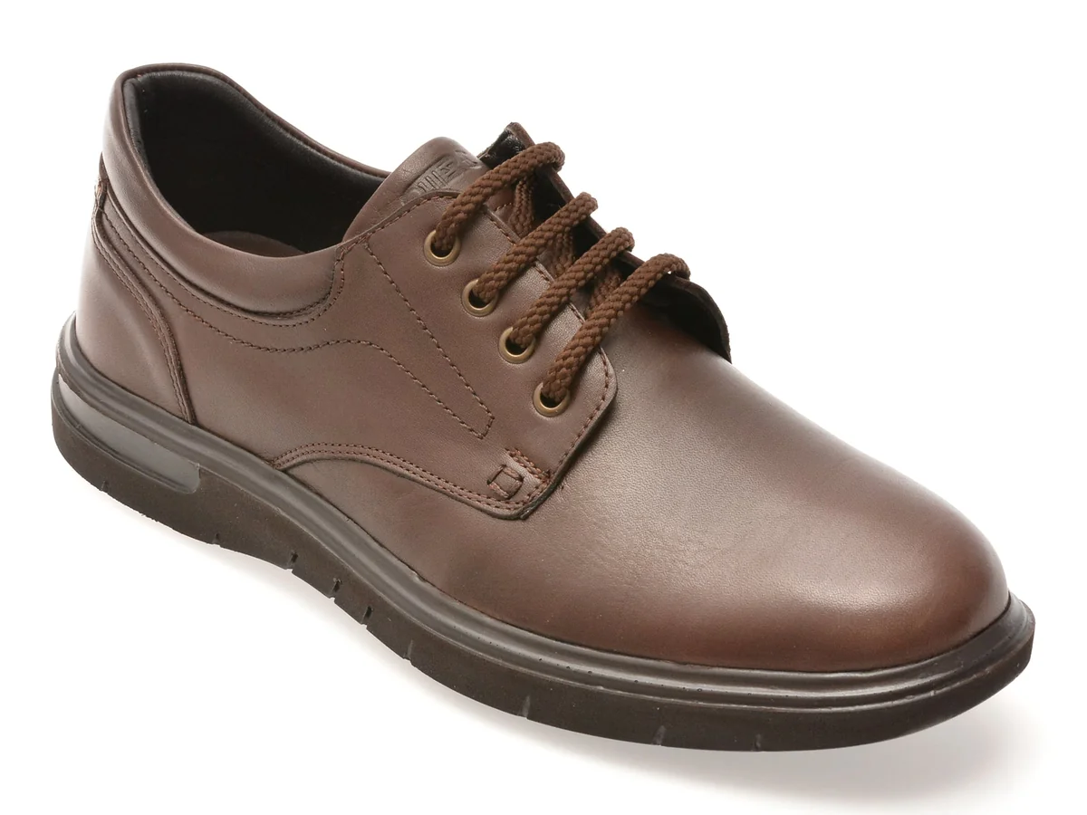 Pantofi Otter Maro, 2804, Din Piele Naturala