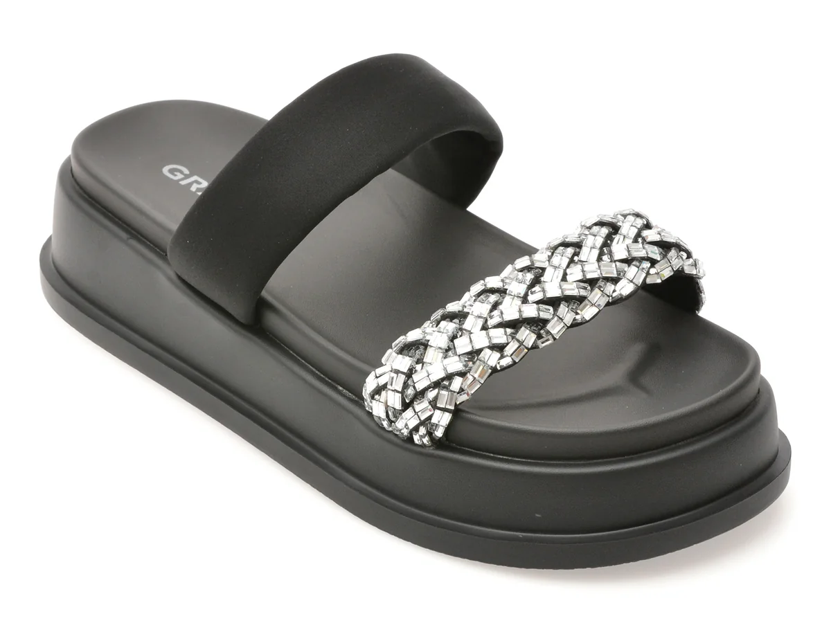 Papuci Gryxx Negri, 790, Din Material Textil