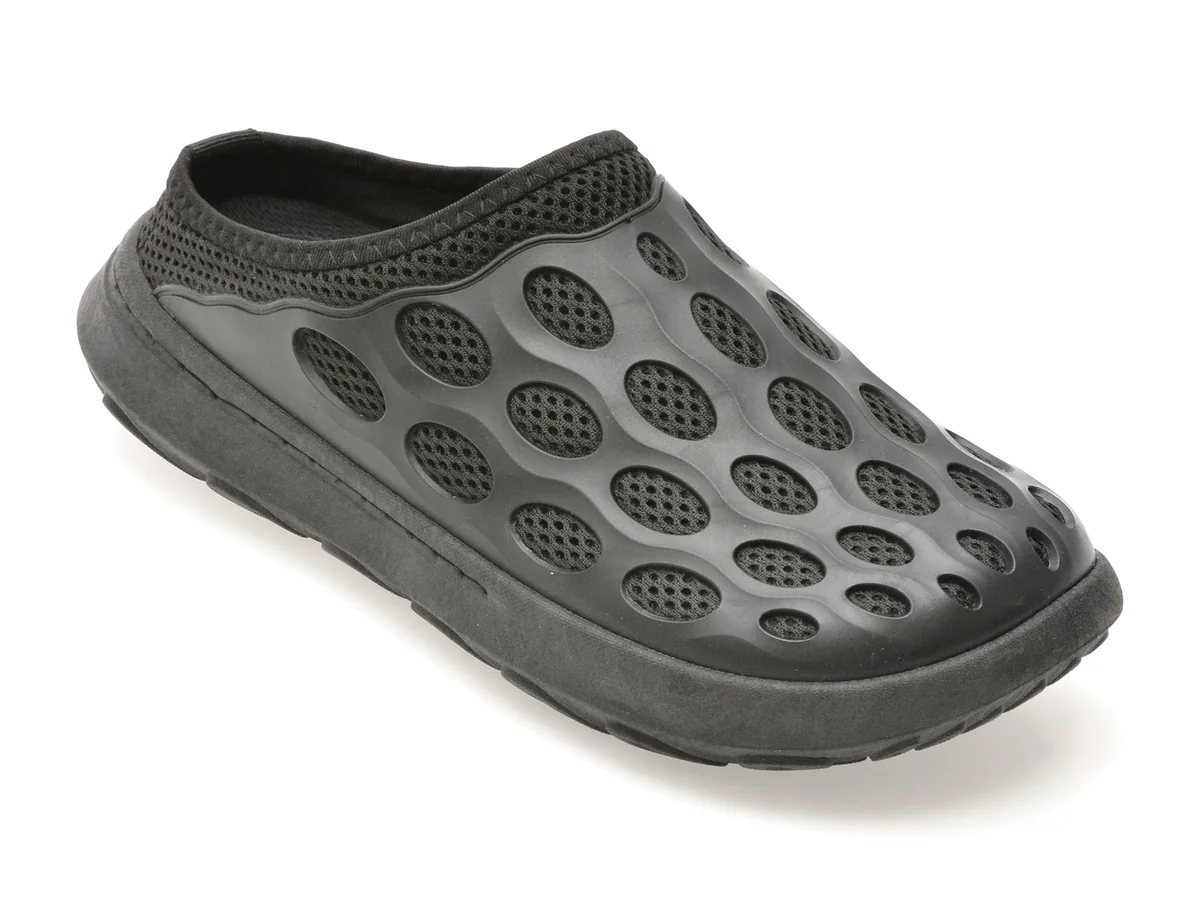 Papuci Fashion Negri, 218, Din Material Textil