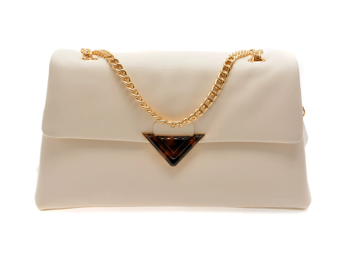 Geanta Aldo Alb, Large Soft Puff 168, Din Piele Ecologică