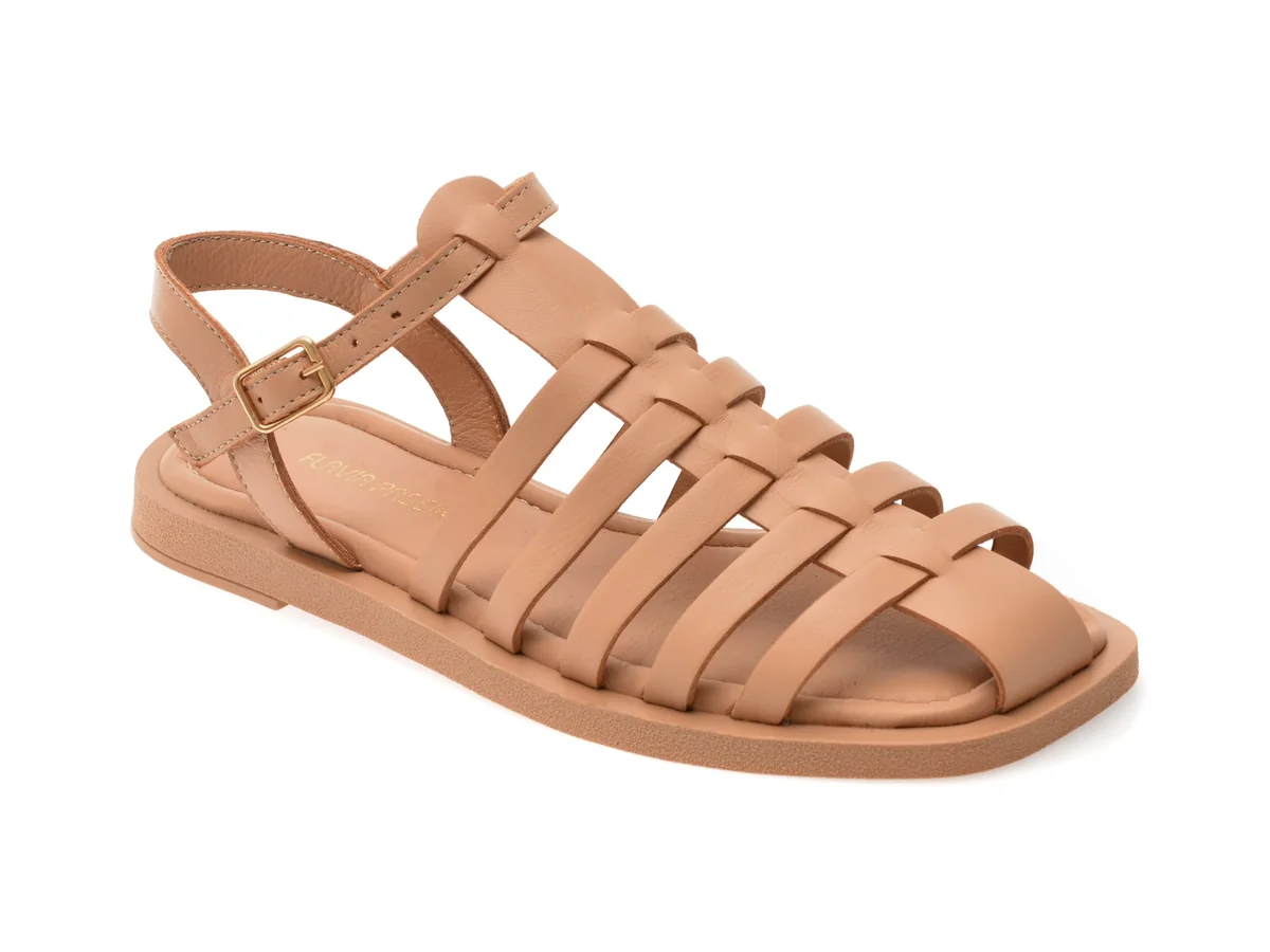 Sandale Flavia Passini Bej, 203M382, Din Piele Naturala