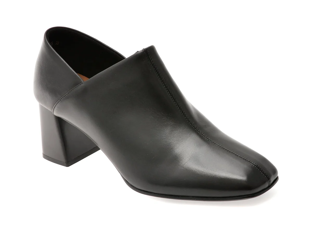 Pantofi Eleganti Epica Negri, D07267, Din Piele Naturala