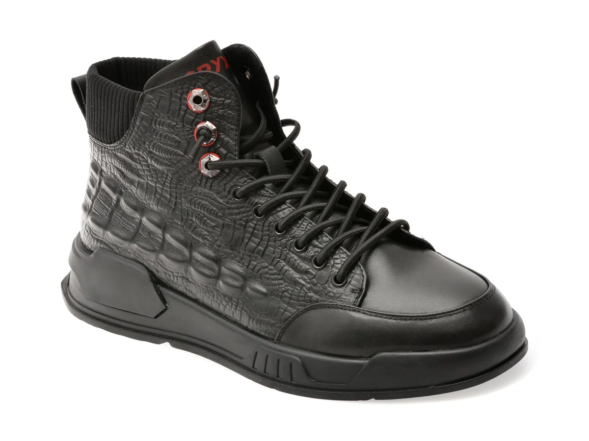 Ghete Gryxx Negre 1910151 Din Piele Naturala