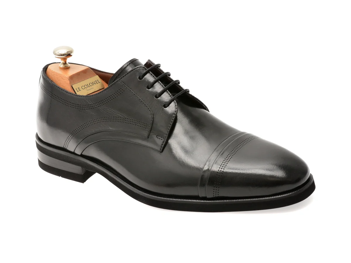 Pantofi Eleganți Le Colonel Negri 48470 Din Piele Naturală