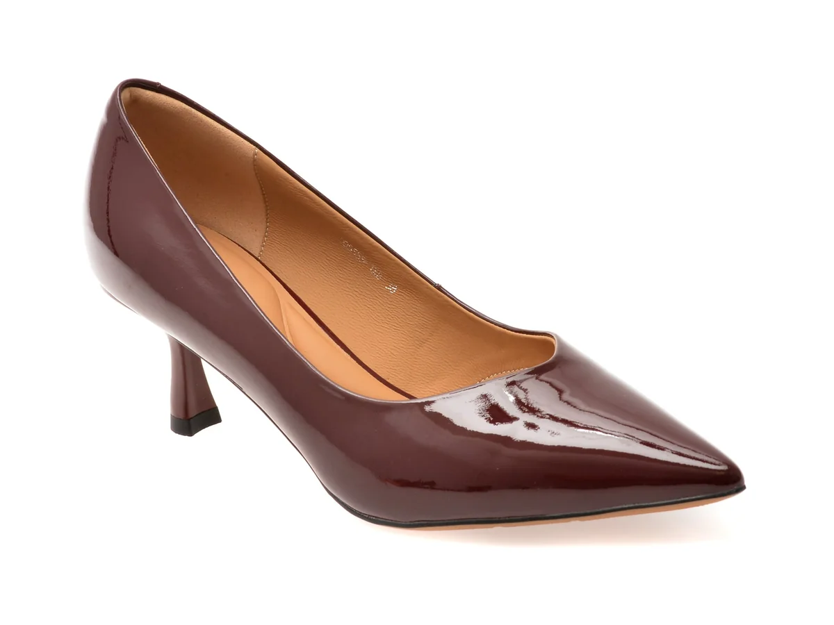 Pantofi Eleganti Epica Visinii, D05555, Din Piele Naturala Lacuita