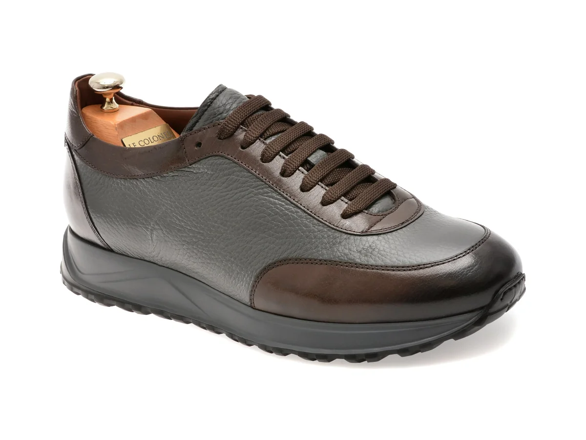 Pantofi Sport Le Colonel Gri 64375 Din Piele Naturală