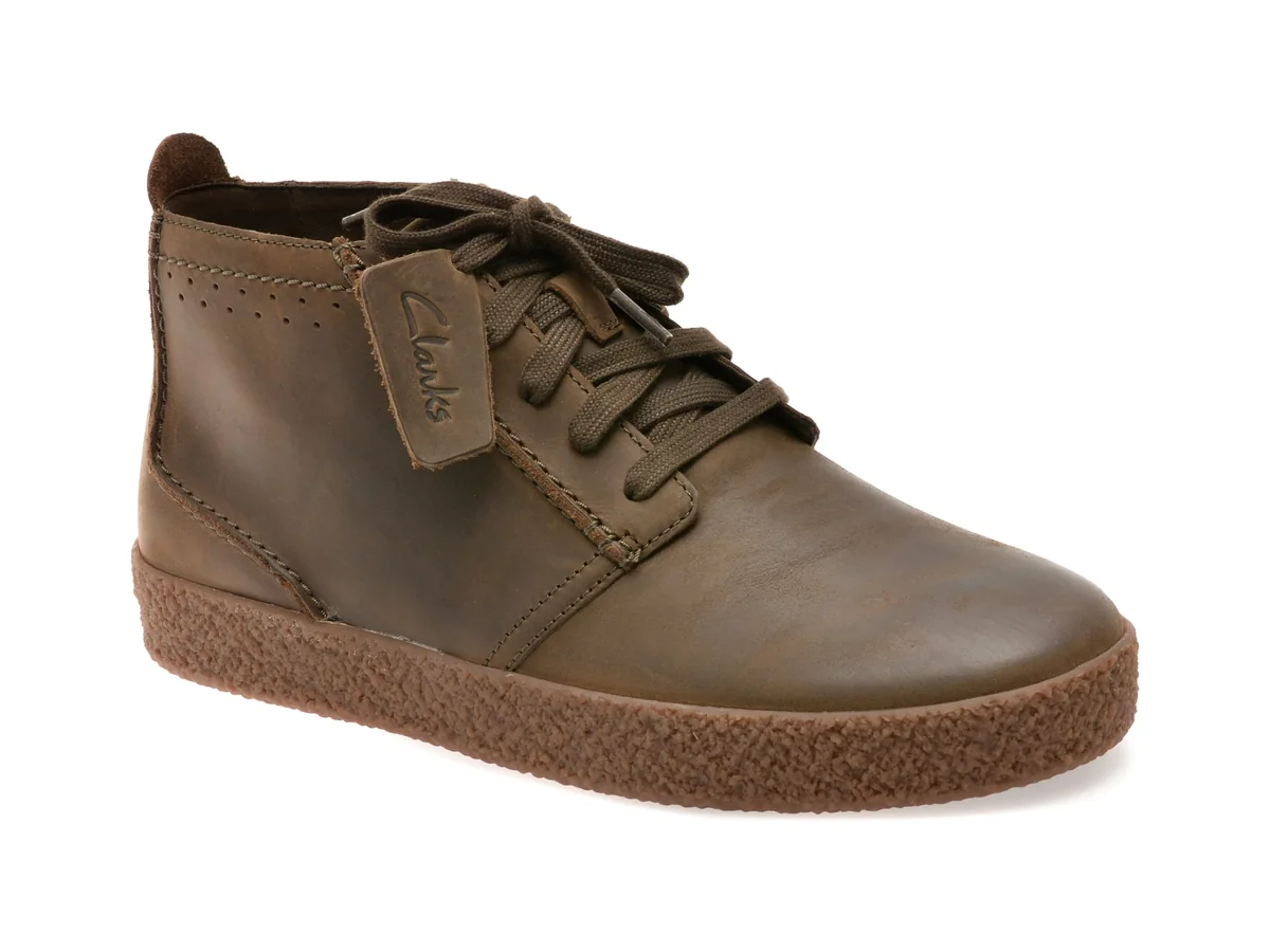 Ghete Clarks Kaki, Streethill Mid, Din Năbuc