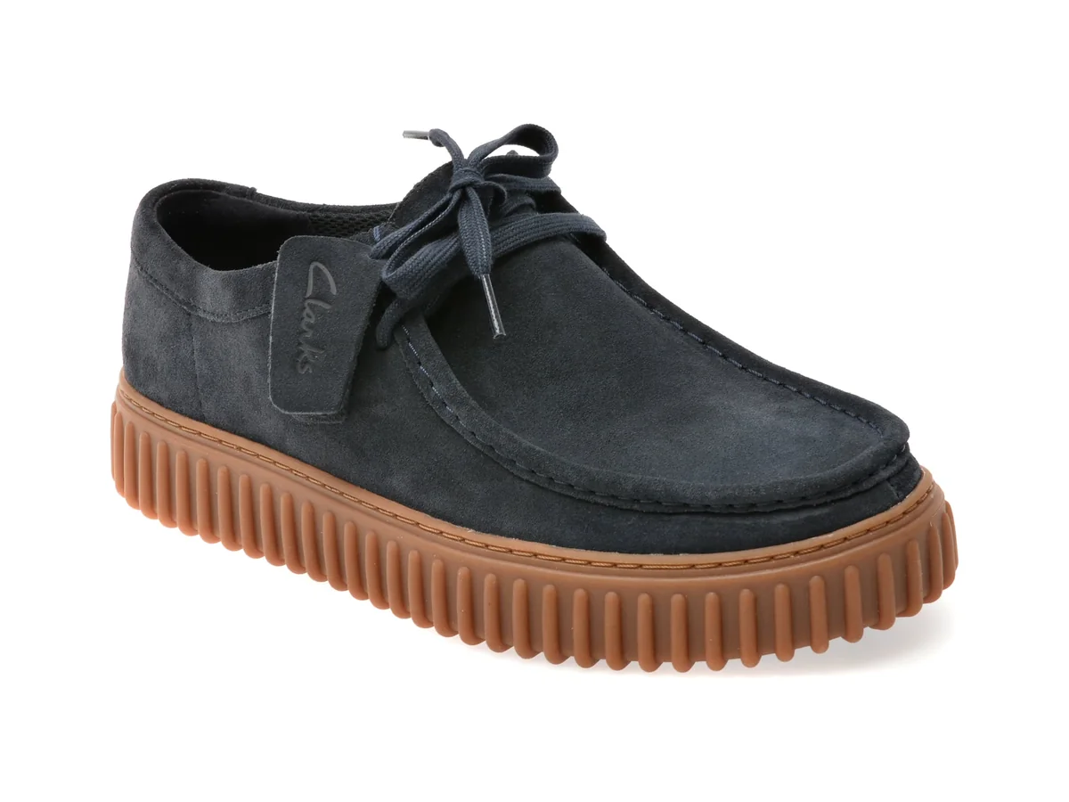 Mocasini Clarks Bleumarin Torhill Lo Din Piele Întoarsă
