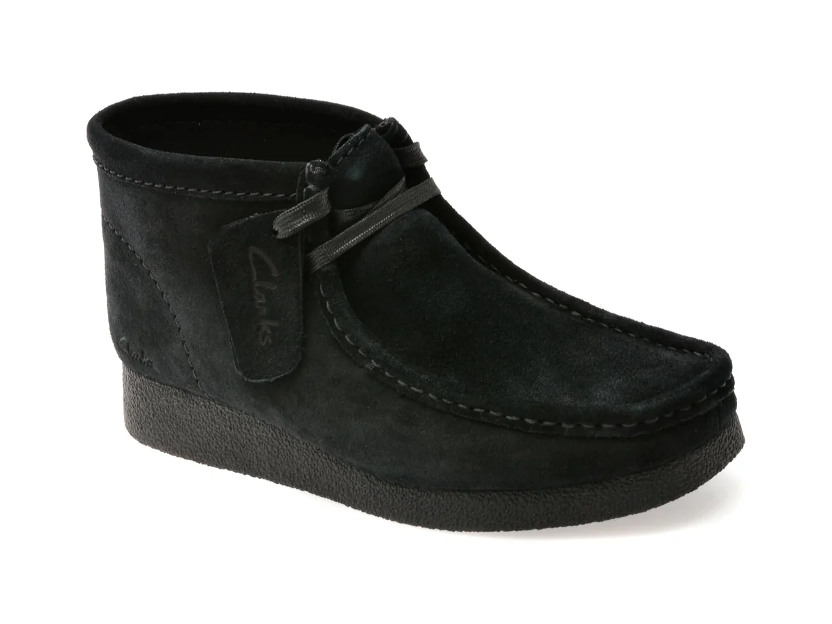 Ghete Clarks Negre, Wallabee Evo Bt, Din Piele Întoarsă