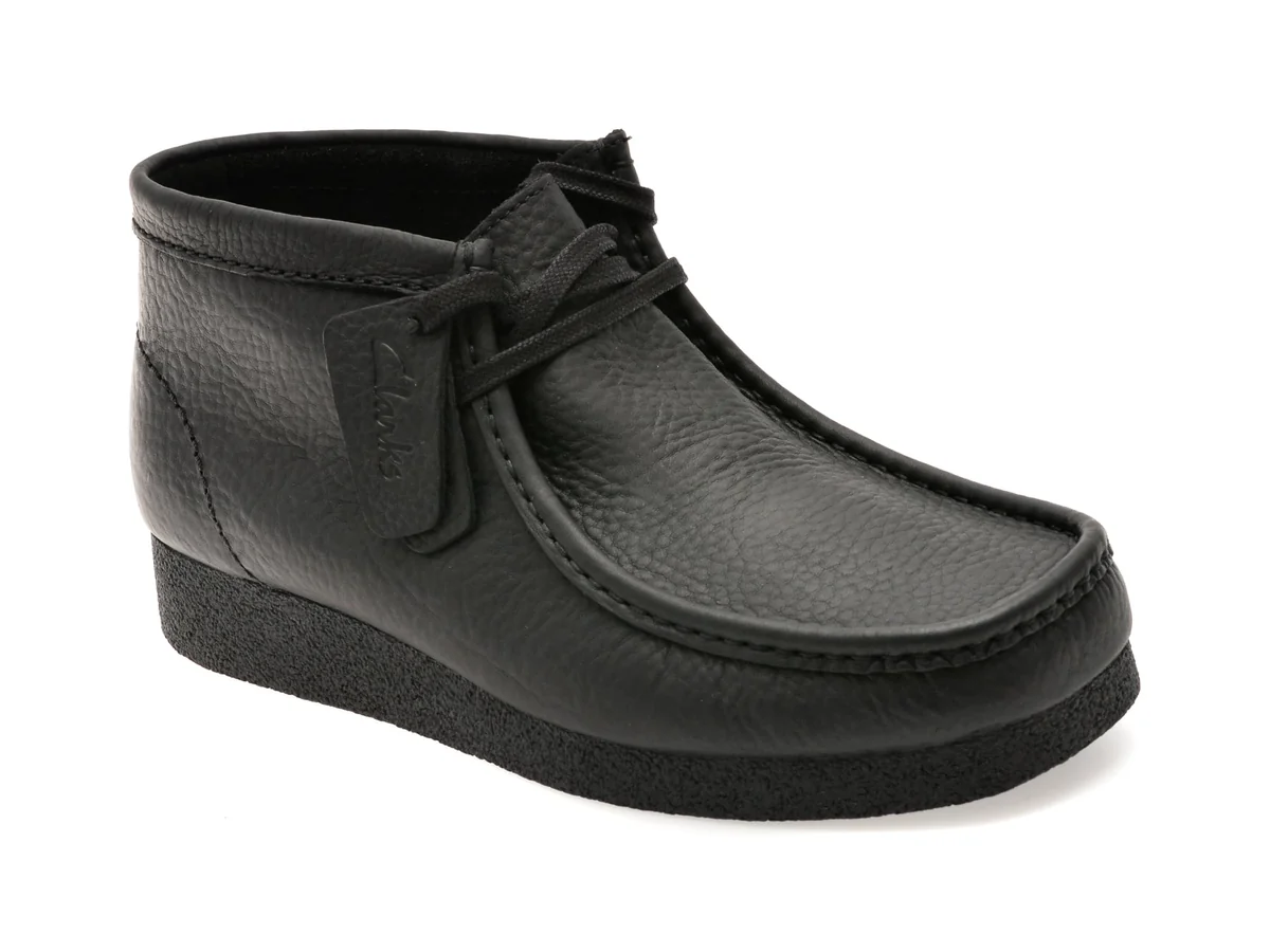 Ghete Clarks Negre, Wallabee Evo Bt, Din Piele Naturala