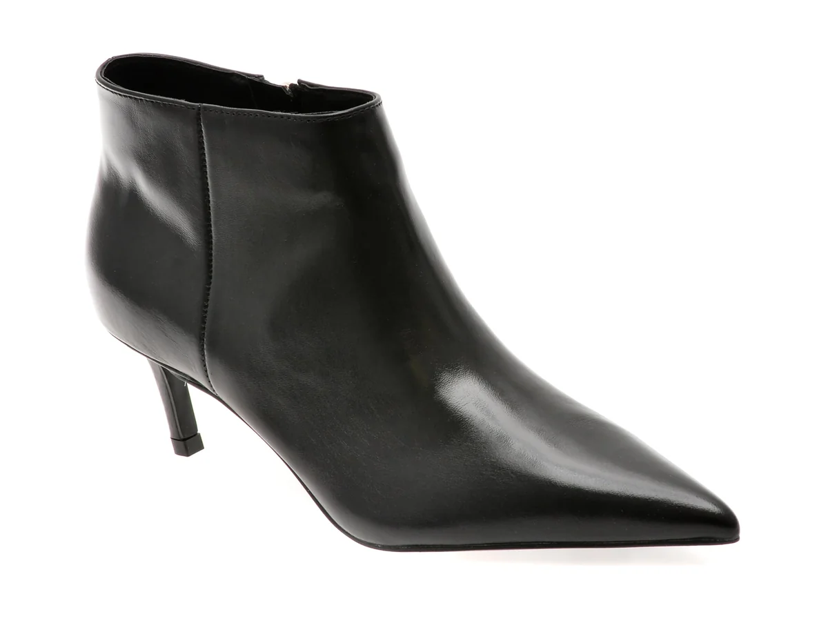 Botine Elegante Aldo Negre, Keralin 001, Din Piele Naturală