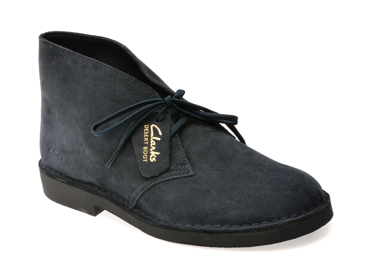 Ghete Clarks Bleumarin, Desert Bt Evo, Din Piele Întoarsă