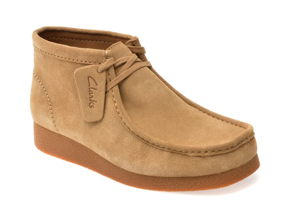Ghete Clarks Gri, Wallabee Evo Bt, Din Piele Întoarsă