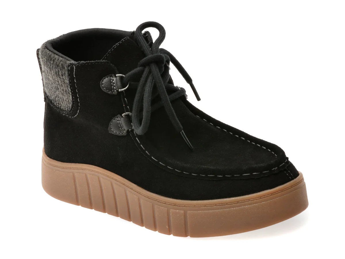 Ghete Clarks Negre, Mykah Izzy, Din Piele Întoarsă