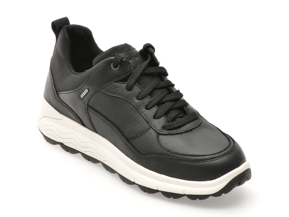 Pantofi Sport Geox Negri, D3626D, Din Piele Naturală