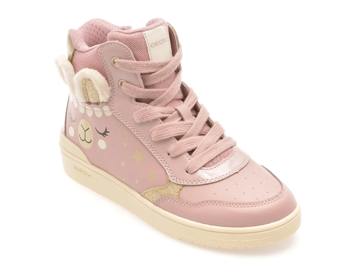 Ghete Geox Roz, J56HXE, Din Piele Ecologică