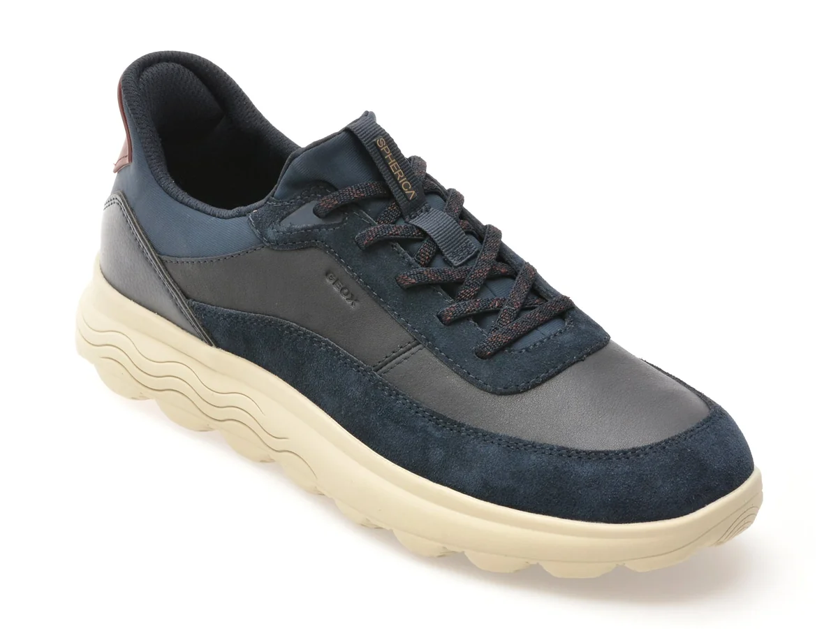 Pantofi Sport Geox Bleumarin, U56MPA, Din Piele Naturala
