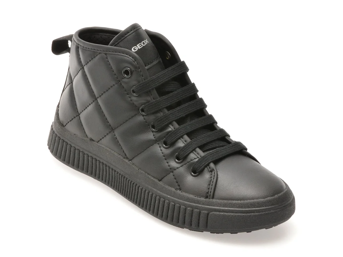 Ghete Geox Negre, J56M3F, Din Piele Ecologică