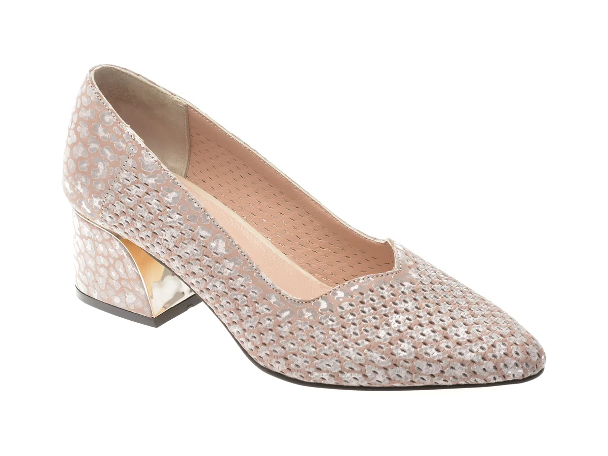 Pantofi Flavia Passini Argintii 5134 Din Piele Naturala