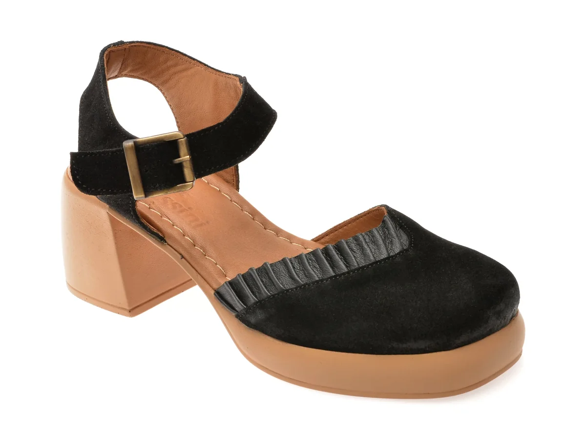 Pantofi Gryxx Negri 4245 Din Piele Întoarsă