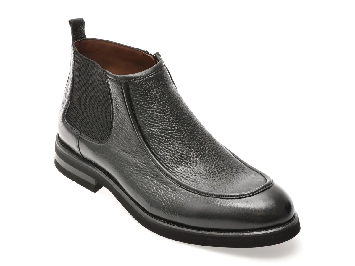 Ghete Elegante Le Colonel Negre, 64137, Din Piele Naturala