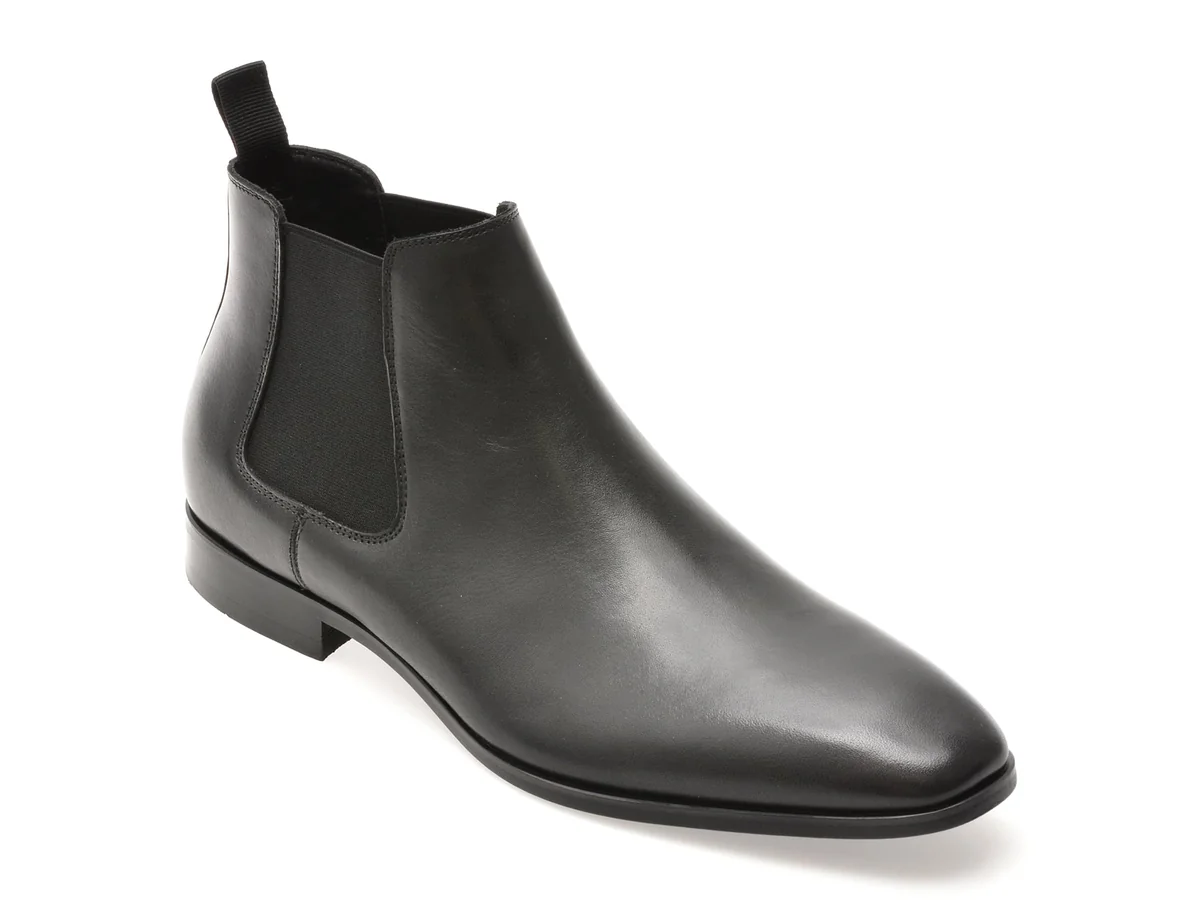 Ghete Elegante Aldo Negre, Sosa 001, Din Piele Naturala
